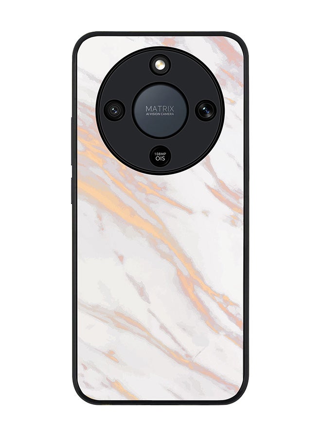 For Honor X9d / Magic8 Lite / X70 Case,Slim fit Camera Protection, Shockproof Thin Phone cover  - Marble Print Gold Grey